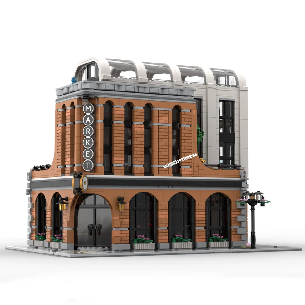 ตัวต่อ 3460 ชิ้น ชุดตลาดถนน ศิลปะ แกลเลอรี แบบจำลอง DIY สร้างสรรค์ ของเล่นเด็ก ประกอบเอง ของขวัญ ตัวต่อบล็อก