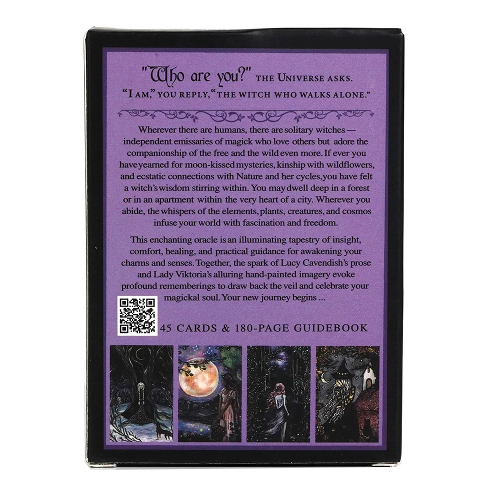 11*6.5cm The Solitary Witch Oracle: Lore, Wisdom, and Light for Your Magickal Path 45 Pcs Cards