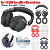 For 1MORE SonoFlow Headphones Silicone Protective Case Sleeve Clean and Comfortable Headband Protectors Earpads Cover Sleeve