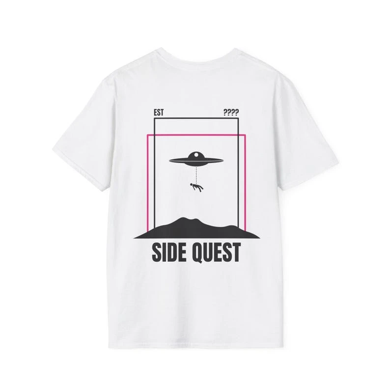 Side Quest T-shirt Streetwear Trendy Cotton Oversized Unisex Fashion Vintage Hip Hop Print T-shirts Couples hot product Classic