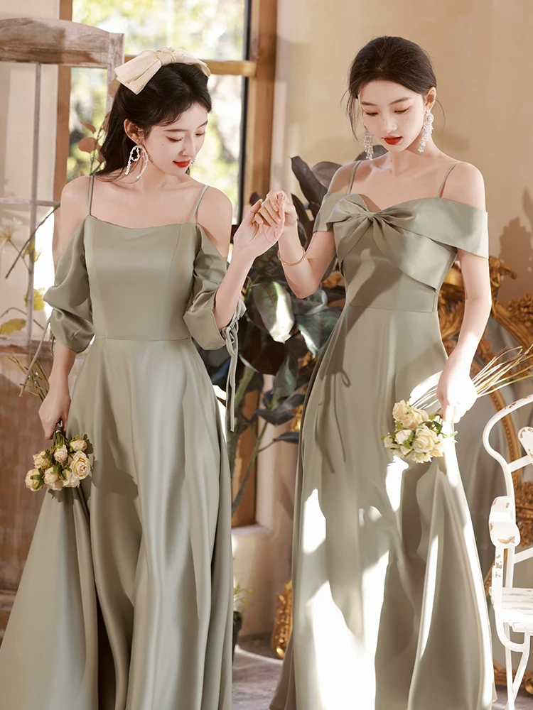 

Ele Long Slimming Wedding Dr een Color 2025 New Sle Women's Gown Faionable Performances Suitable for Various Occ...