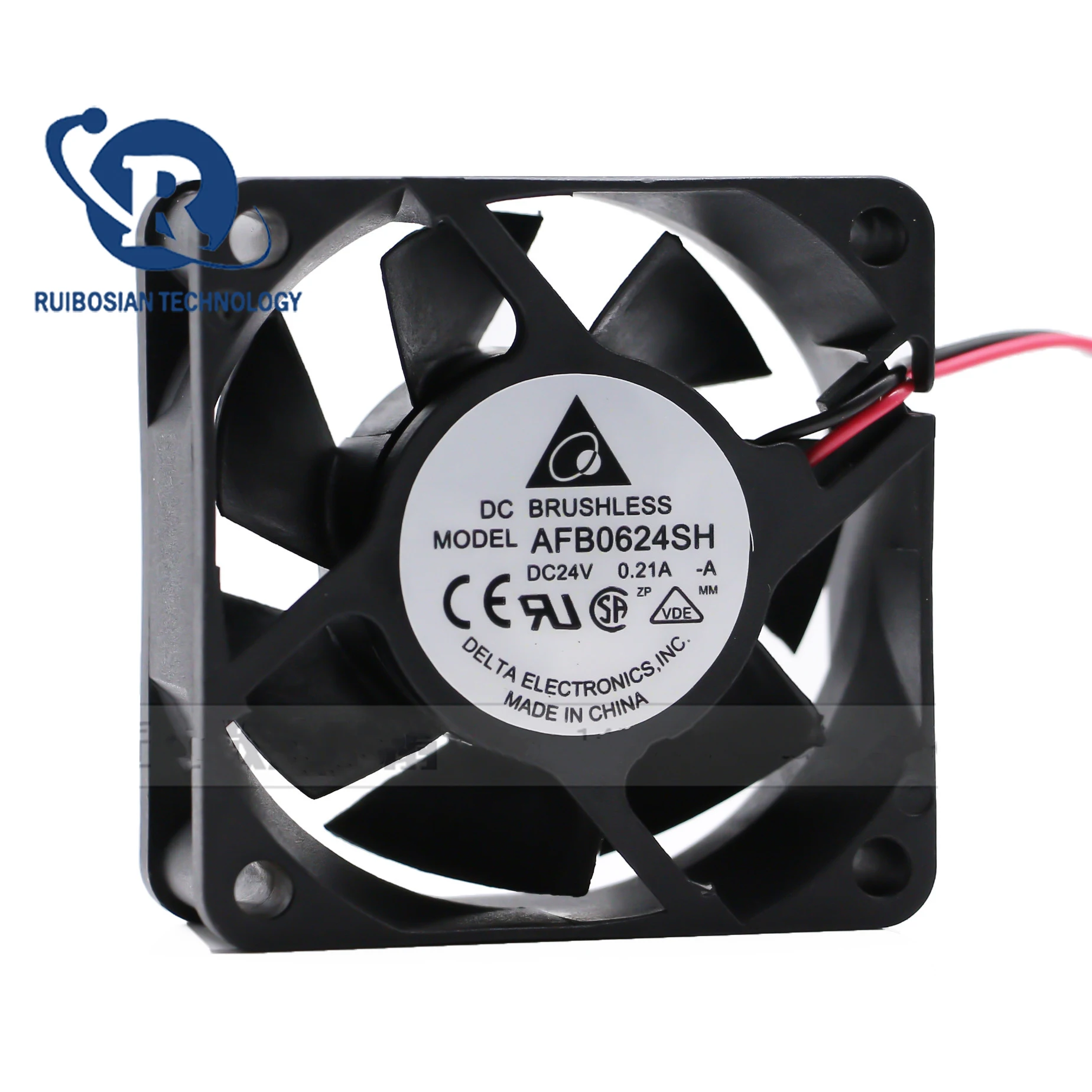 Delta AFB0624SH 6025 24V 0.21A 6CM Frequency Converter With Dual Ball Bearings For High Air Volume Cooling Fan