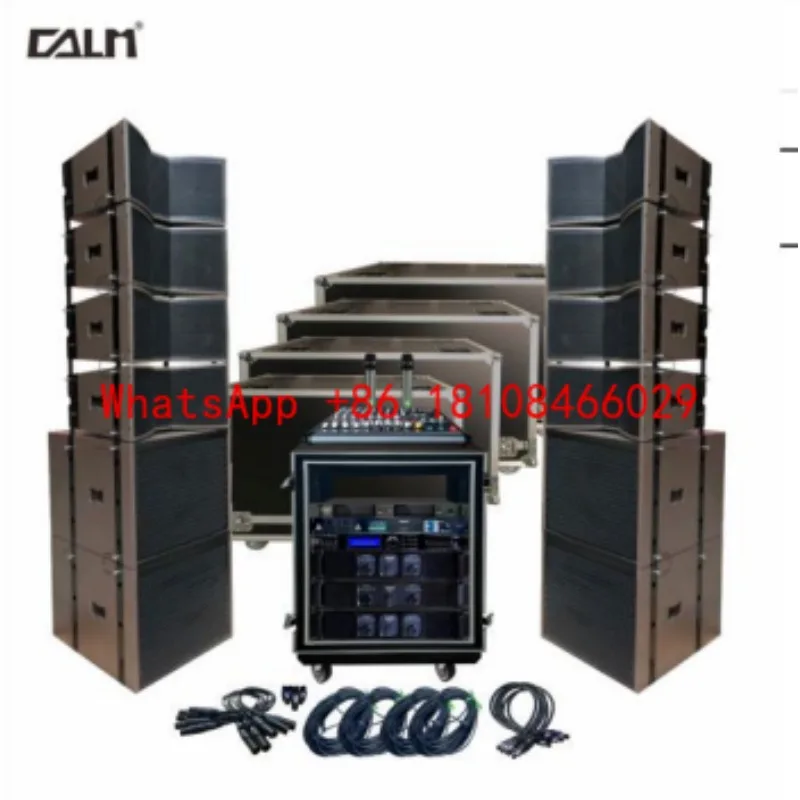NEO Professional 9200-Watt PA Sound System (8 Tops + 4 Subs) with Amps, DSP Processor, and Full Touring Rack