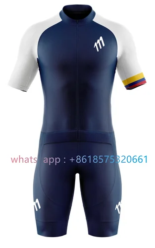 Imagen 2 del producto 111cientonce-traje ajustado de manga corta para Ciclismo de triatlón para hombre, Ropa de Ciclismo de alta calidad para correr y nadar, novedad de 2021