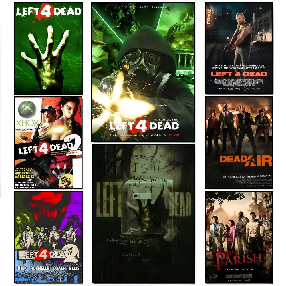 Shooter Game L-Left 4 Dead Poster Frameless Wall Art Print, Peel-and-Stick Removable