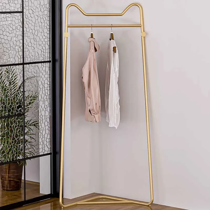 Aesthetic Boutique Clothes Rack Gold Metal Arch Hanging Clothes Drying Rack Hotel Display Moveis Para Casa Modern Furniture Home