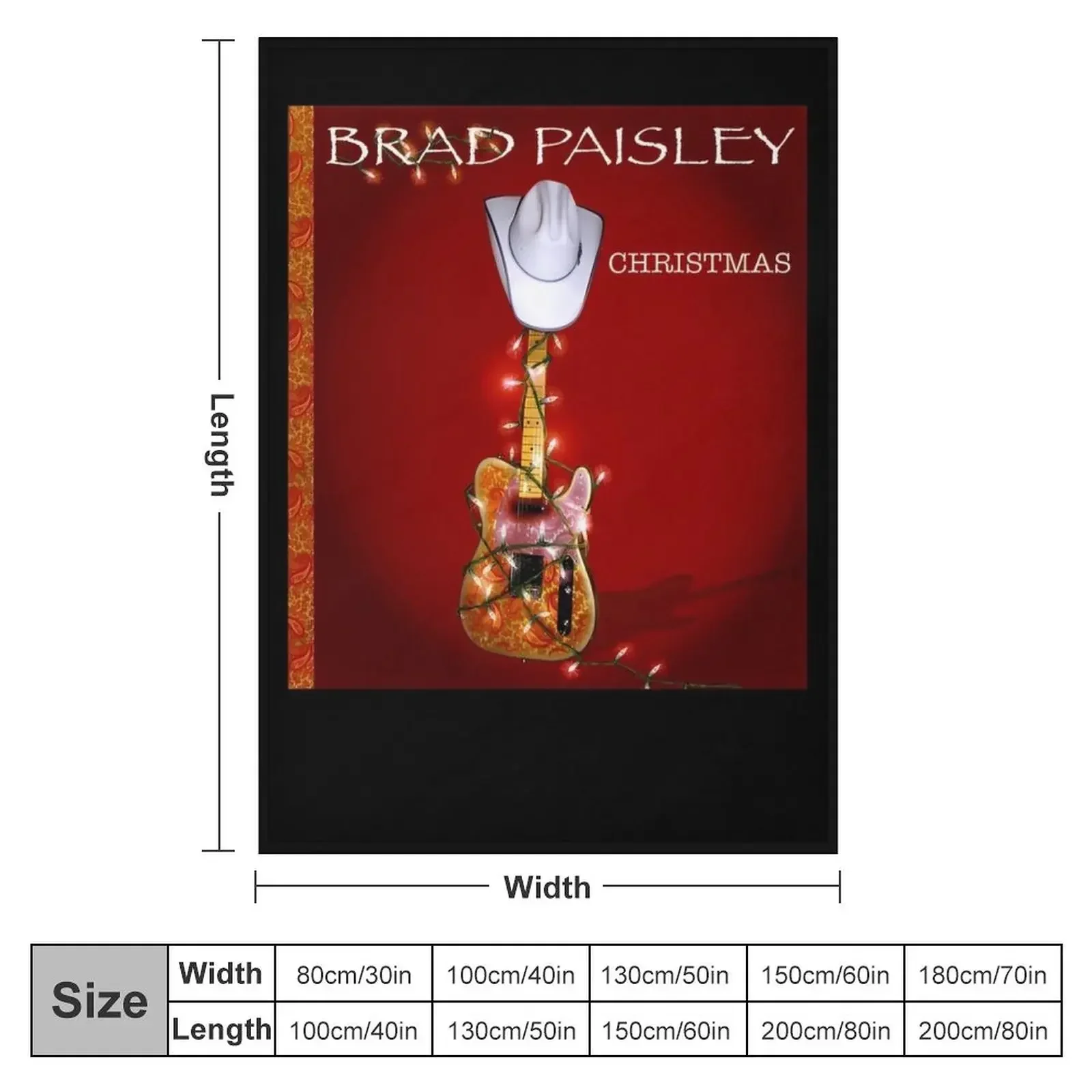 Brad Paisley christmas Throw Blanket Bed linens Warm Softest Blankets