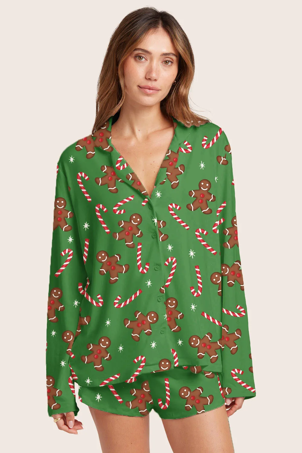 Spread Christmas Cheer with Our Green Suit Set - Available in Sizes S, M, L, and XL!