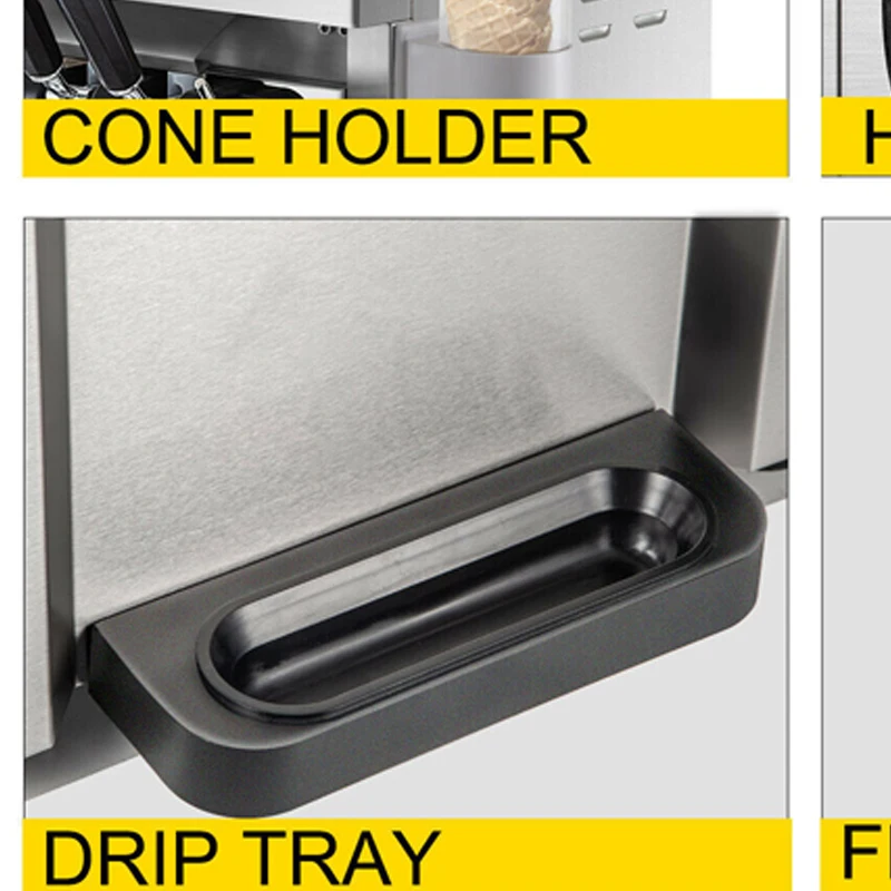 

Маленькая машина для мороженого с цифровым дисплеем, оборудование для замораживания сорбета мороженого, машина для мягкого мороженого с тремя вкусами