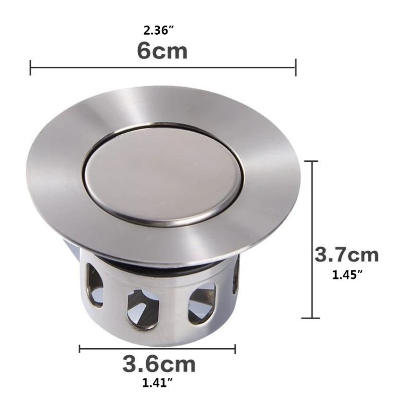 Easy Installation Bathroom Accessories Universal Sink Drain Stopper Wash Basin Bounce Drain Filter With Anti-clogging