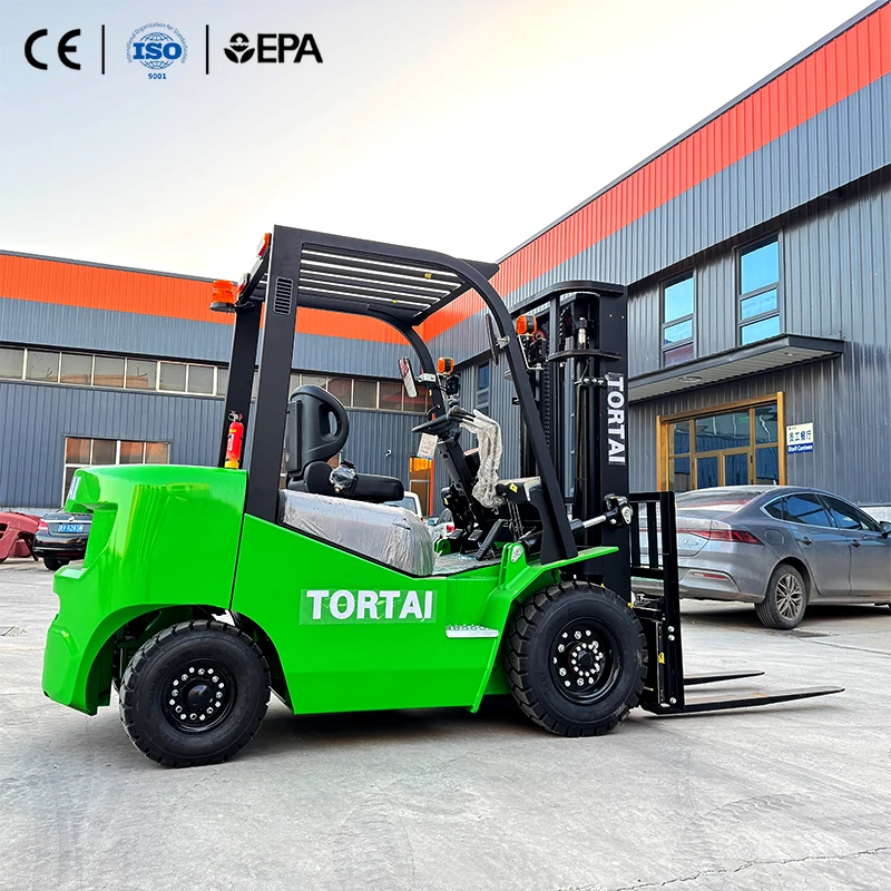Tortai Diesel Engine Heavy Duty Forklift 2.5 Ton RWD Pneumatic/Solid Tires Strong Power New