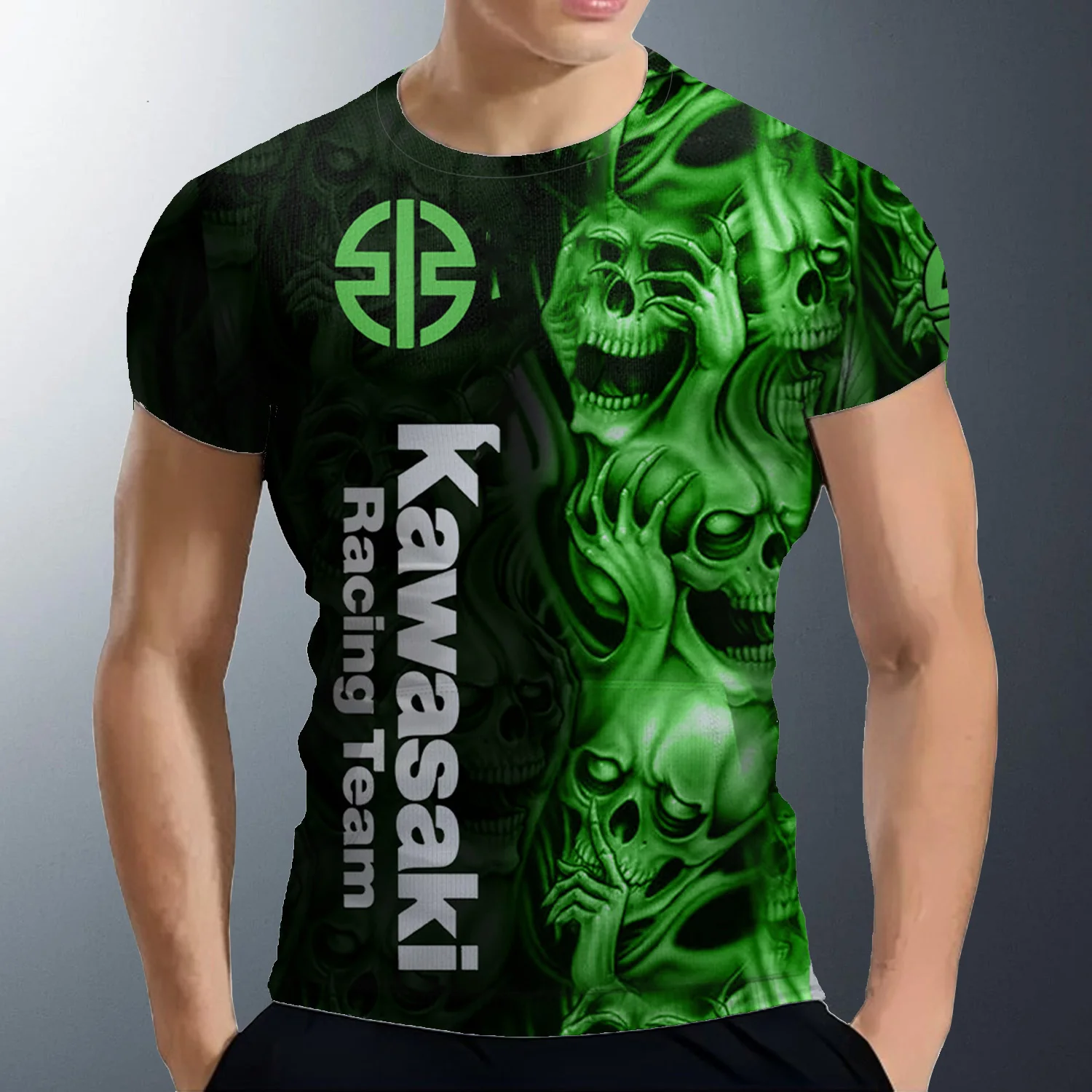 

2025 Men Women New T-shirt Kawasaki Motorcycle Logo 3D Print Quick Drying Breathable Clothes Men Summer Fashion Casual T-shirts