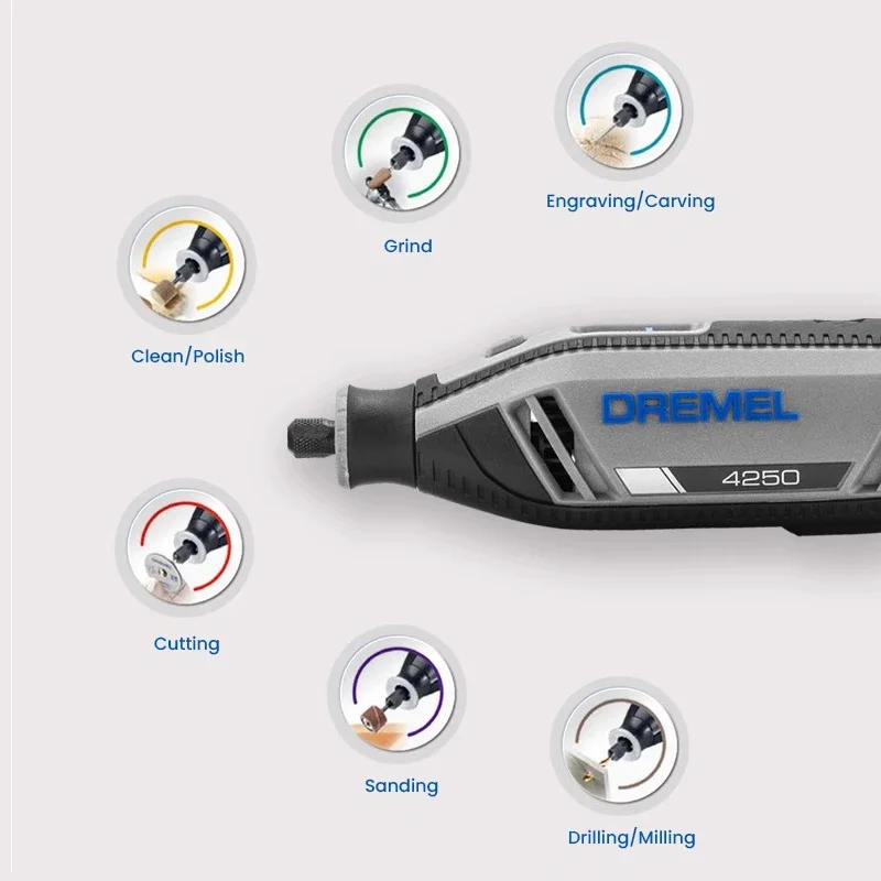 Dremel 4250 Rotary Tool 175W Electric Grinder Multifunctional Tool Set with 3 Attachment and 50 Accessories for Grinding Cutting