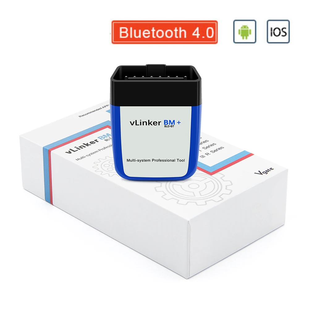 Vgate vLinker BM+ ELM327 BimmerCode BimmerLink Auto Code Reader Diagnostisch Hulpmiddel Auto Scanner ELM327 OBD2 Bluetooth 4.0 - afbeelding 1