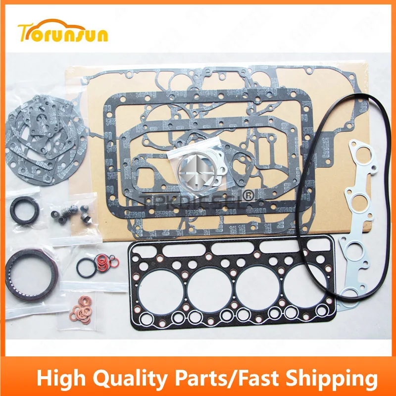 

Complete Repair Overhaul Engine Full Gasket Set Kit for Kubota V1902 Engine 07916-24305, 07916-29615, 15808-03310