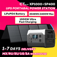 CTOLITY XP1000 Solar Generator 1800W 1024WH Portable Power Station &400W 41V Solar Panel LFP(LiFePO4) Battery Home Backup Power