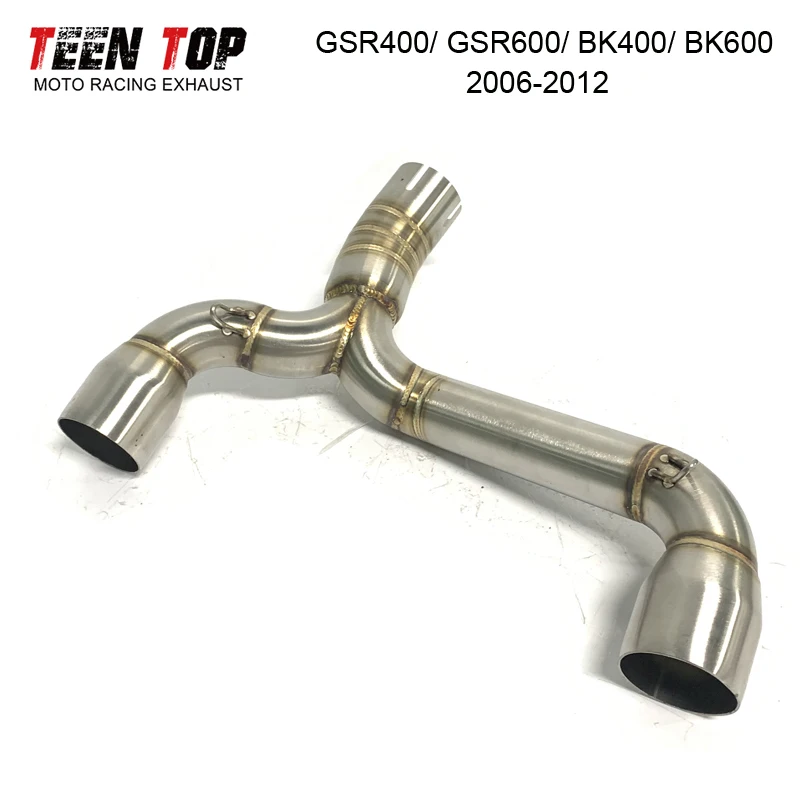 

For Suzuki GSR400 GSR600 BK400 BK600 Exhaust Middle Pipe 2006-2012 Motorcycle Exhaust Mid Link Pipe GSR 400 600 Mid Connect Tube