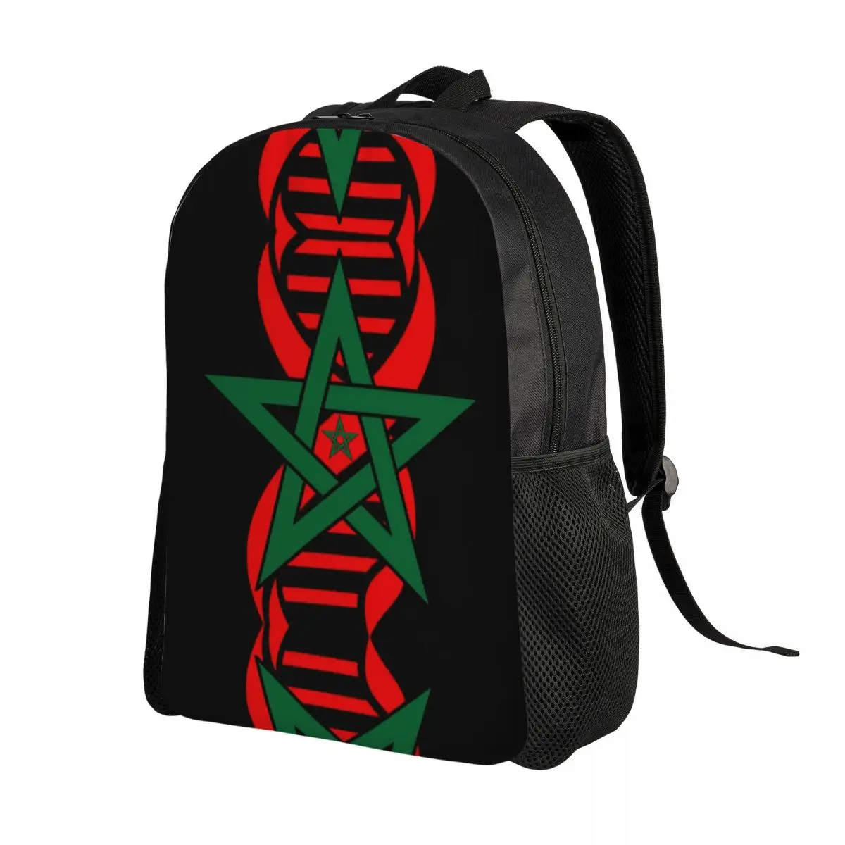 Custom Moroccan Flag Its In My DNA Morocco Backpack for Boys College School Travel Bags Men Women Bookbag Fits 15 Inch Laptop