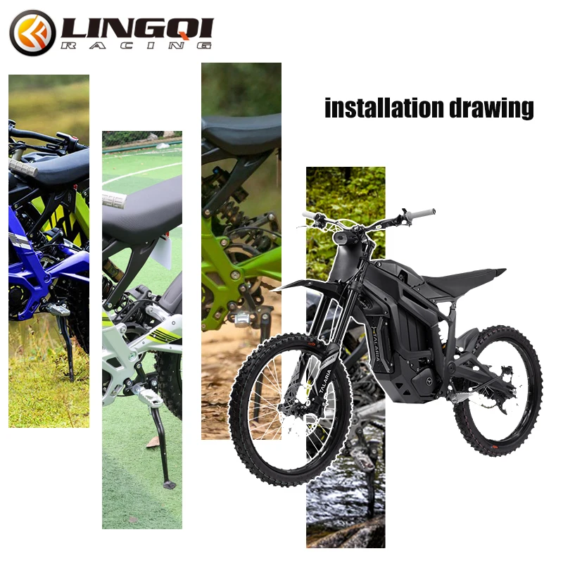 LINGQI Foot Pedal Connection Bracket Pit Dirt Bike Feet Peg Footrests Kit Mount For Talaria Sting  Light Bee X E-bike