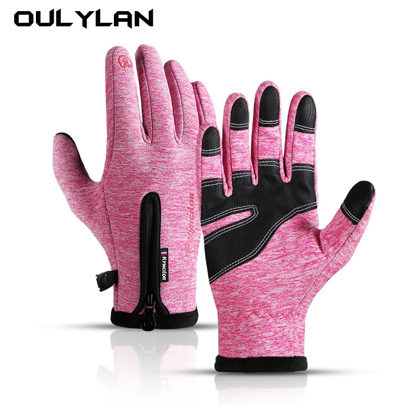 

Outdoor Winter Riding Gloves Warm Touchscreen Wear Resistant Non-slip Zipper Cycling Motorcycle Gloves Men Hiking Working