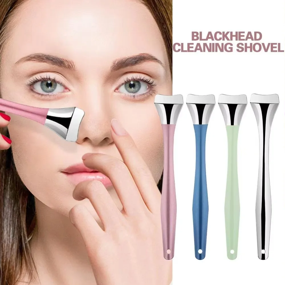 Stainless Steel Skin Pore Cleaner No Electricity Long Handle Blackhead Removal Tool No Fragrance Skin Care Tool