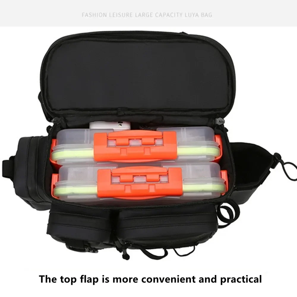 Outdoor Fishing Shoulder Messenger Bag Travel Sports Chest Bags Fish Gear Storage Waist Pack Tactical Package Multiple Pockets
