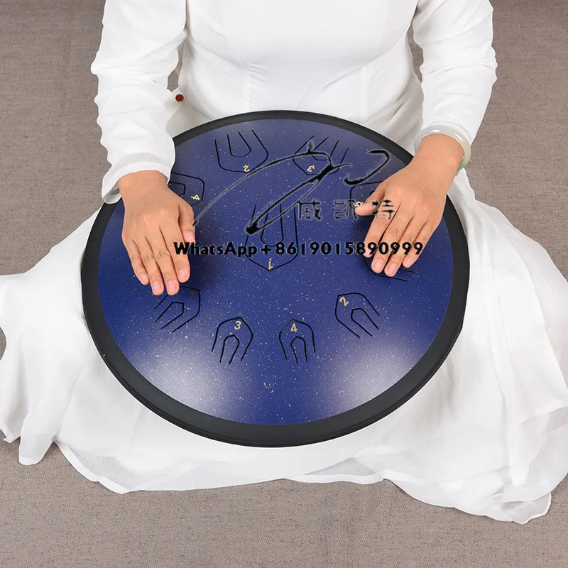 

Разноцветный костюм для расслабления ума, 18-дюймовый стальной барабан с двойными рогами