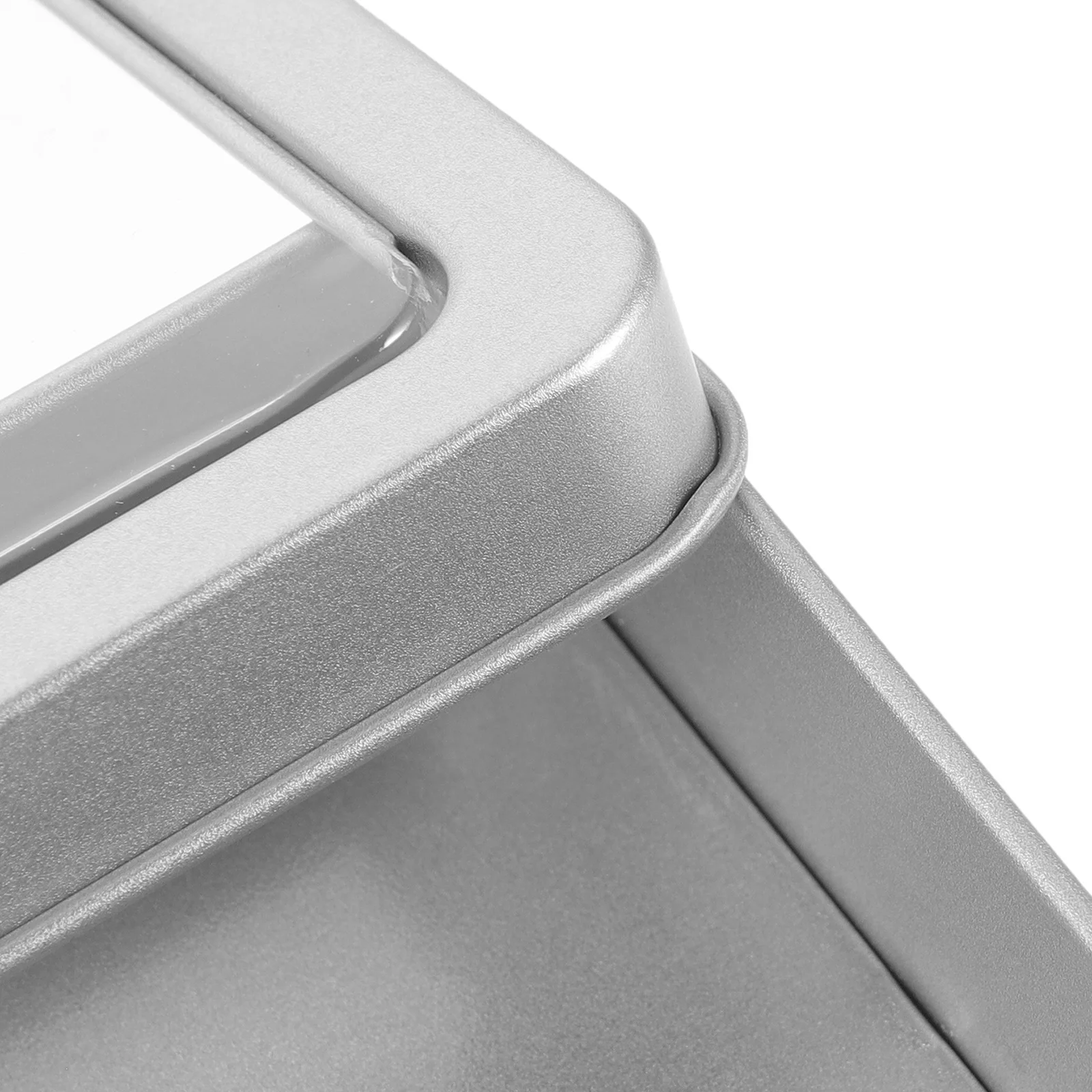 

Small Metal Storage Box Rectangular Empty Storage Box Clear Window Lid Portable Durable Metal Container Travel Use