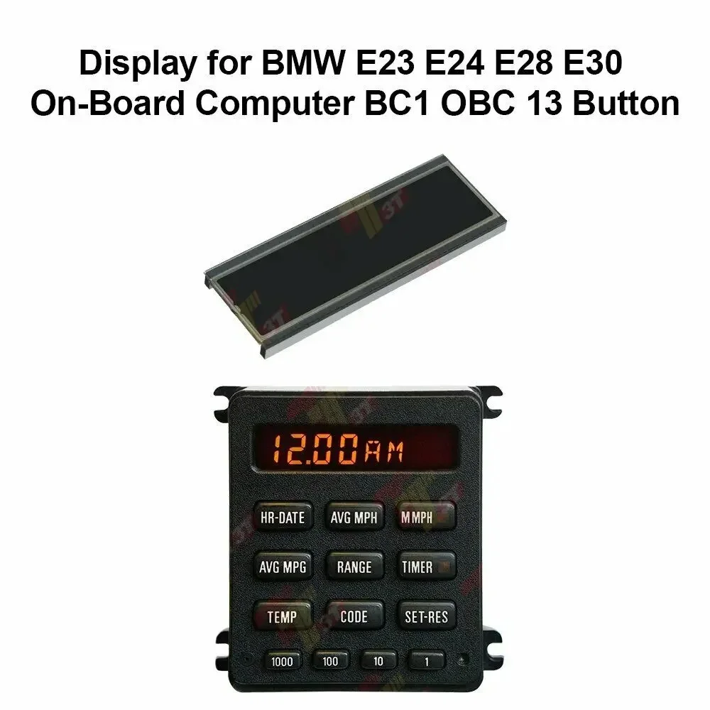 Dashboard LCD Display for BMW E23 E24 E28 E30 On-Board Computer BC1 OBC 13 Button