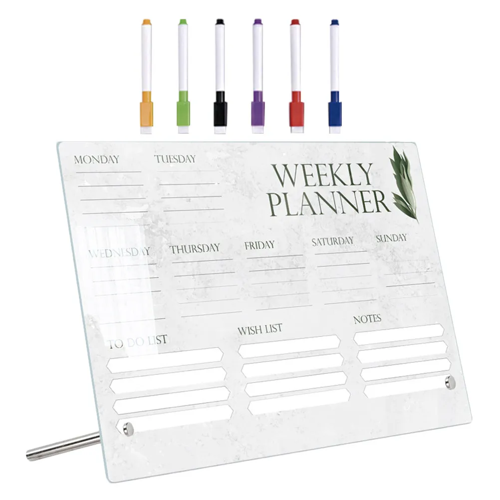 1set-botanical-theme-whiteboard-pen-kit-acrylic-memo-board-desktop-organizer-multi-purpose-writing-surface-for-home-office-study