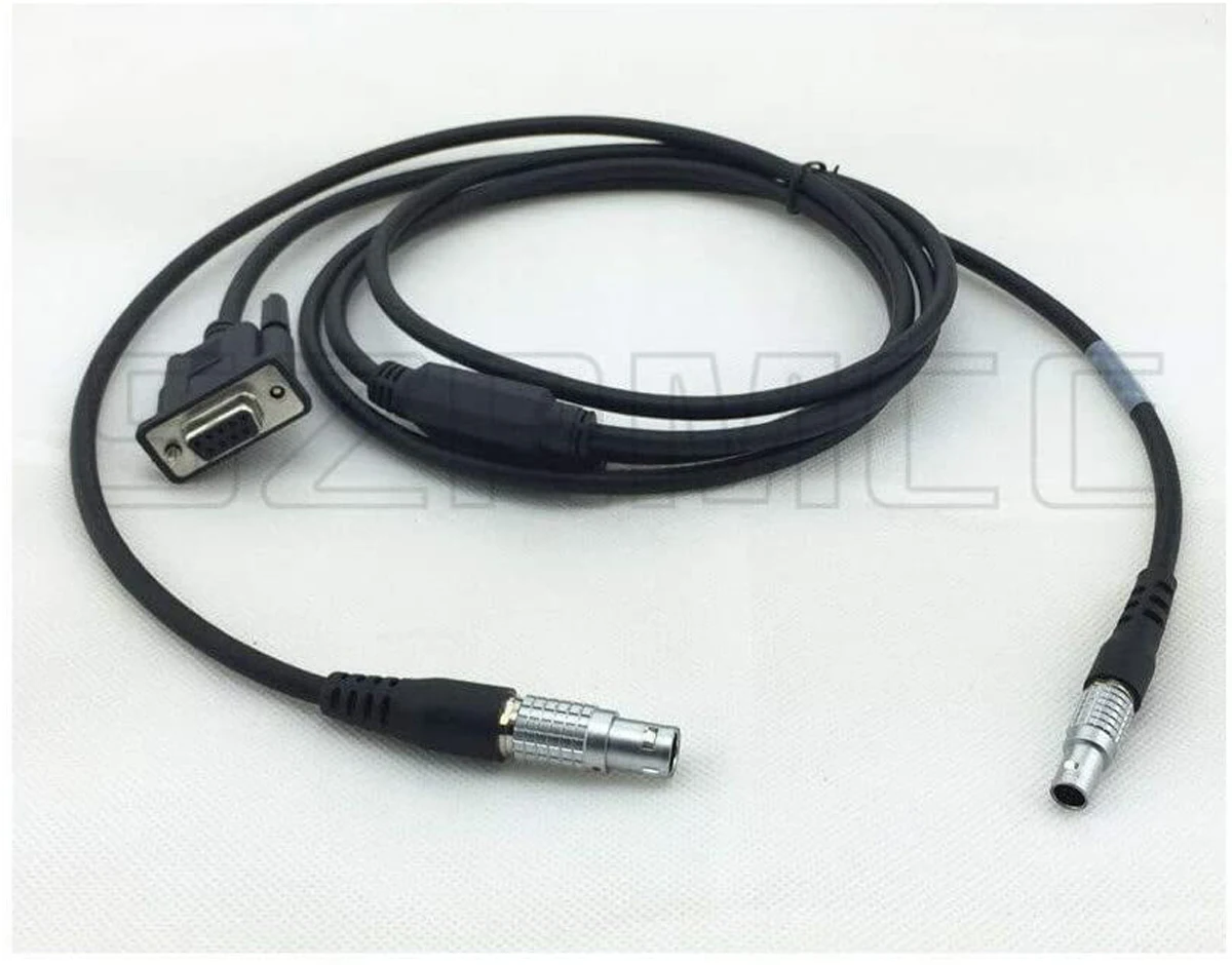 734698 GEV187 5 Pin DB9 RS232 Data Power Cable for Leica TPS1200 TS09 DNA Total Station to PC and GEB70 71 GEB171 Battery