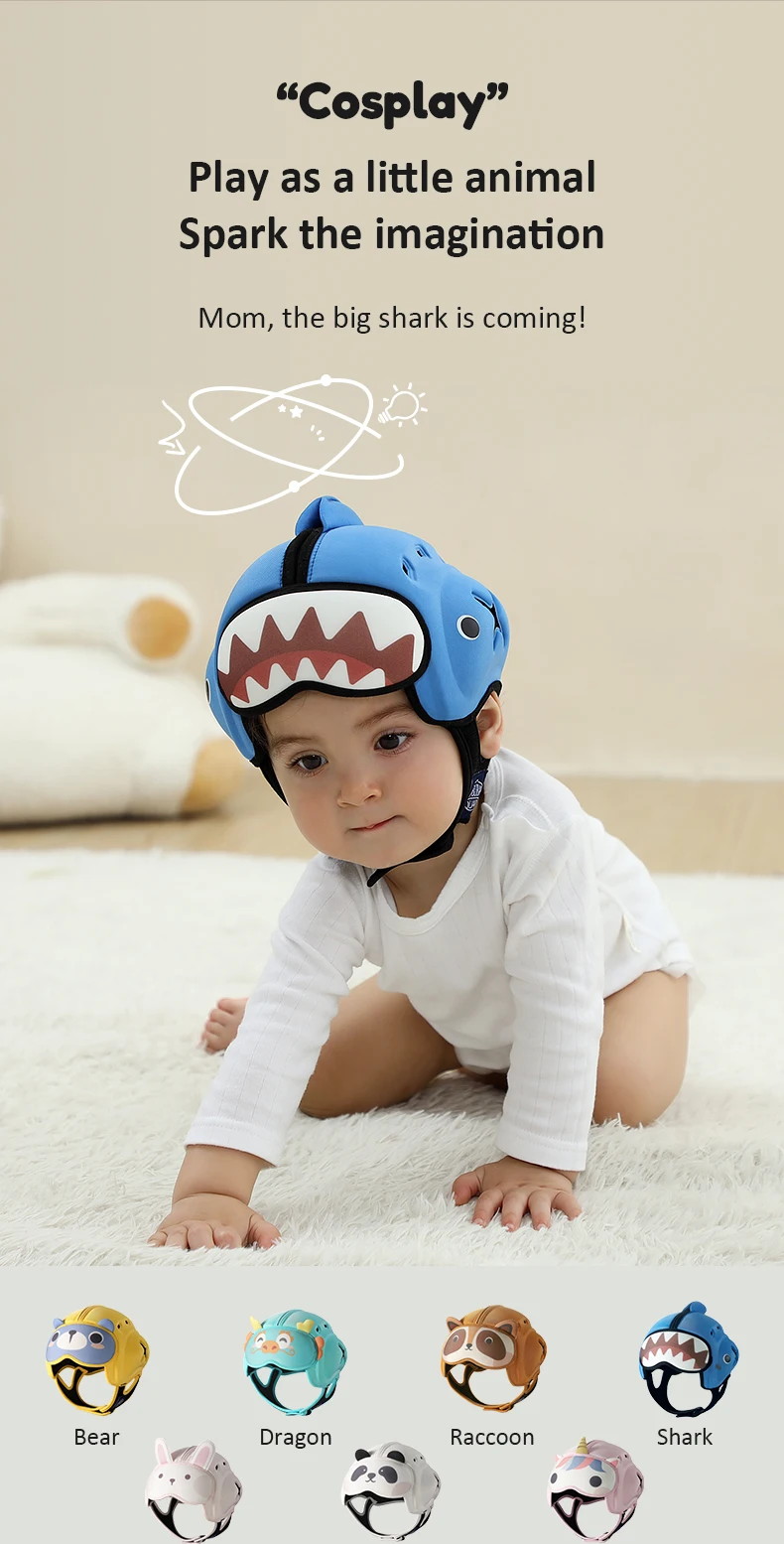 Mambobaby Sicherer Anti-Schock-Babyhelm, Kleinkind-Kopfschutz, Kopfbedeckung für Kleinkinder, Krabbeln lernen, Spaziergänge, verhindert Verletzungen vor Stößen – Detail 8