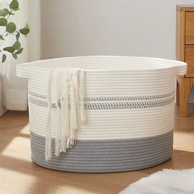 Toy Storage Portable Storage Box Jute Leather Storage Basket Home Bedroom Cashmere Clothes Blanket