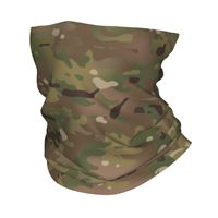 Custom Military Camouflage Pattern Bandana Neck Warmer Men Women Winter Ski Hiking Scarf Gaiter Army Tactical Camo Face Cover