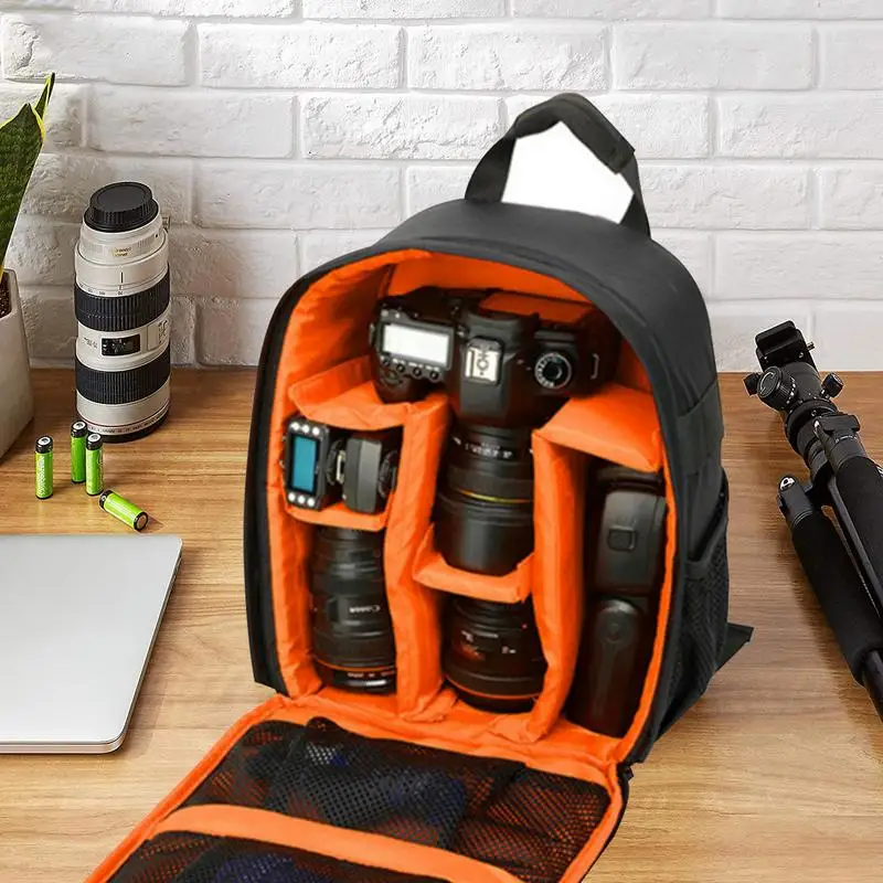 Big Capacity Photography Camera Waterproof Shoulders Backpack Video Tripod DSLR Bag W/ Rain Cover forCanonNikonSonyPentax