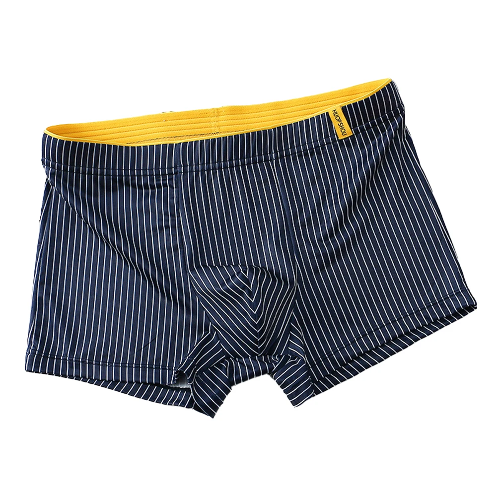 

Men's Boxer Shorts Breathable Elastic Male Panties Comfortable for All Seasons Stripe Pattern for Daily Wear