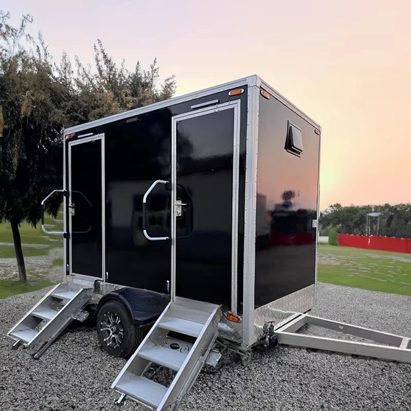 Remolque Portátil para Baños al Aire Libre, Inodoro Móvil, Remolque Portátil con Ducha e Inodoro