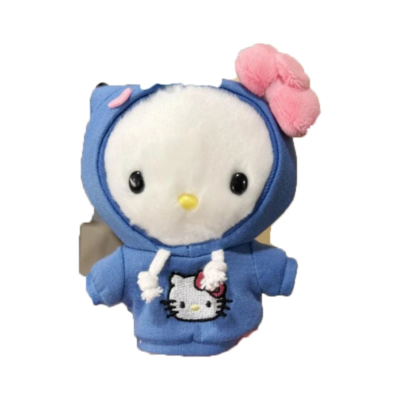 Sanrio Hello Kitty Portachiavi in peluche Cartoon Anime Maglione Indossare Cappello Kt Ciondolo in peluche Peluche Zaino Decorazione Regali di festa