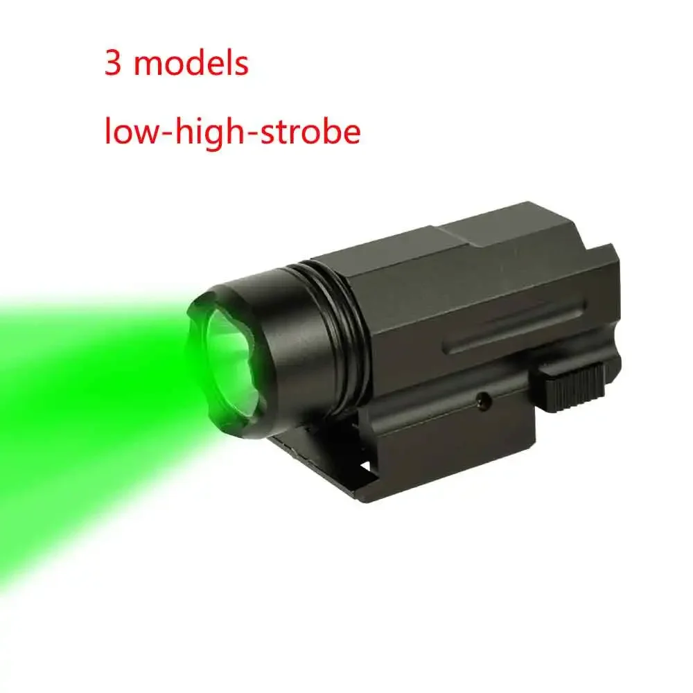 Linterna táctica para pistola Airsoft LED Glock 17 19, luz de Flash para pistola, linterna táctica con soporte de riel Pictinny de 20mm