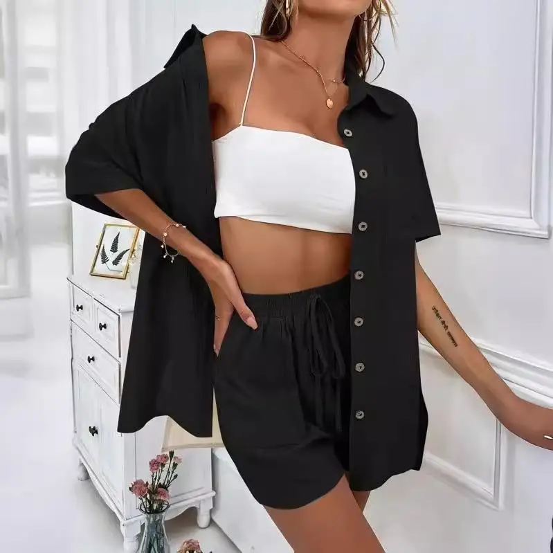 

Women's Casual Color Single-Breasted Summer Pieces Regular-Length Oversize Top for plus Size Men Autumn Season Faion