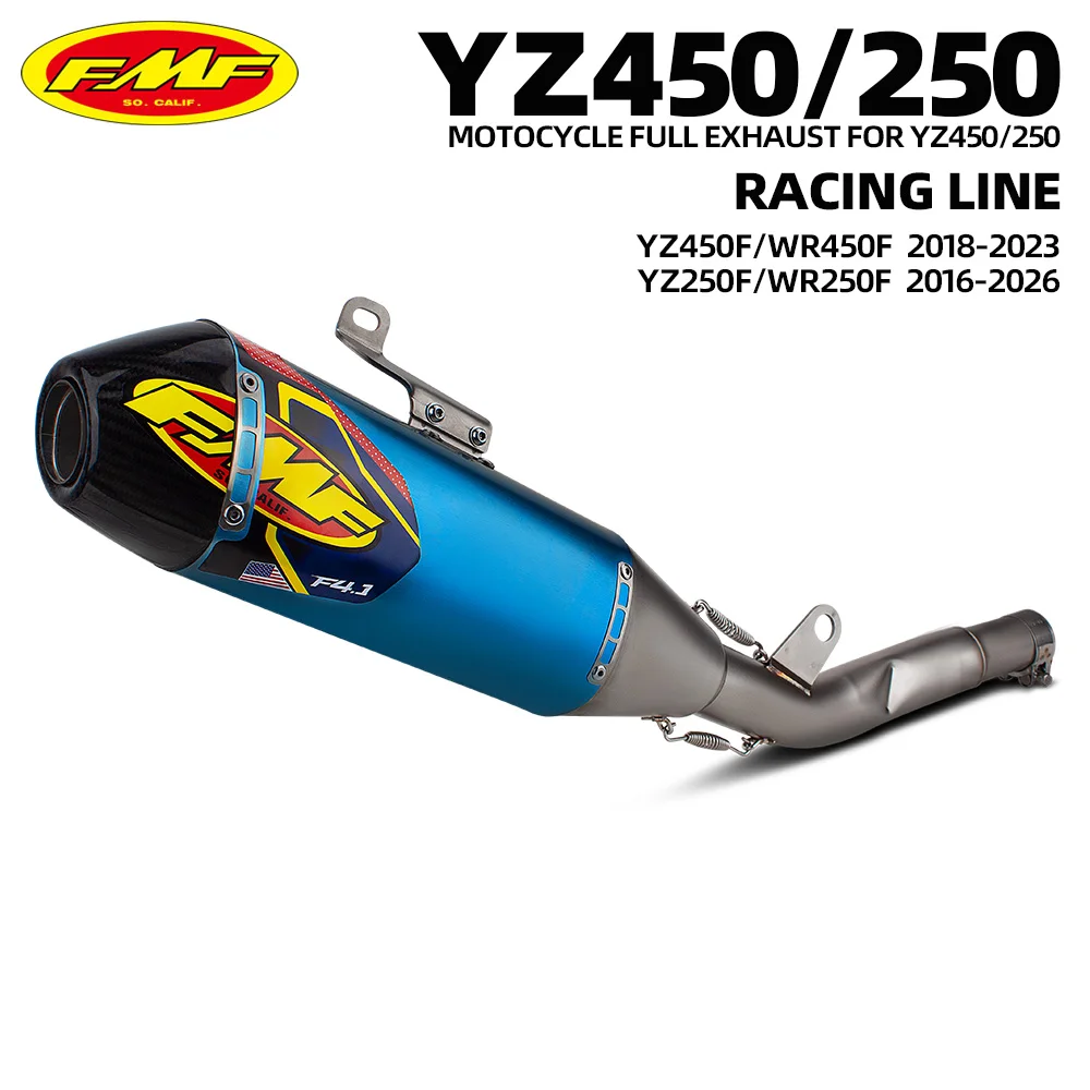 Motorycle Exhaust Slip on Line Muffler For Yamaha YZ250F WR250F YZ450F WR450F YZ/WR 250F/450F Motocross Escape Middle Pipe