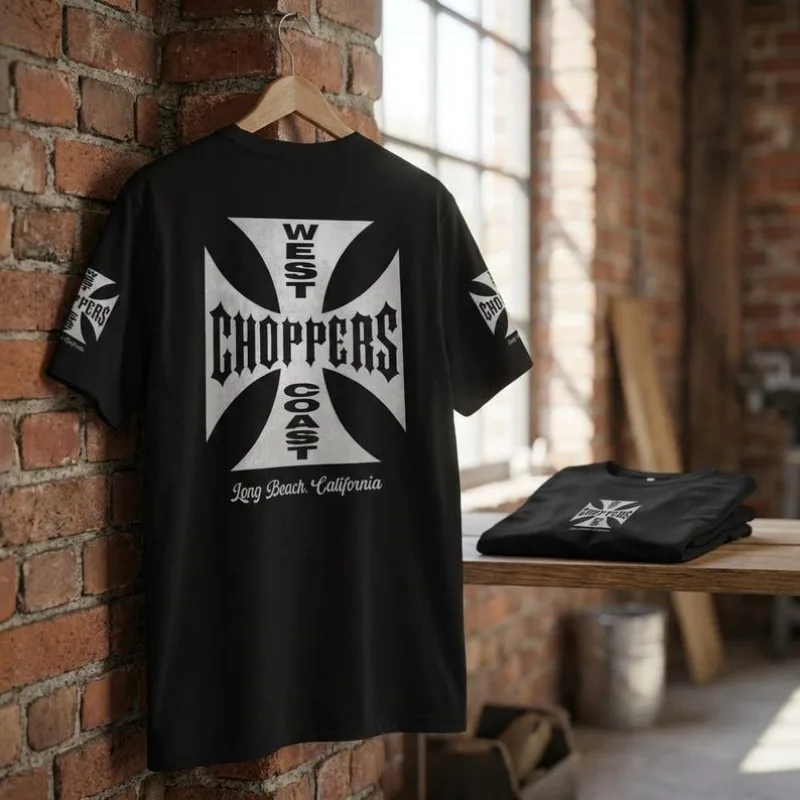 West Coast Choppers Wear The History Vintage Biker Graphic T-Shirt Cotton Short Sleeve Street Motorcycle Holiday Gift Tops