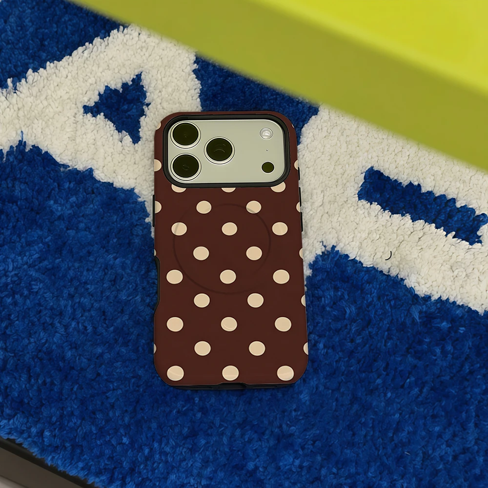 Brown Beige Polka Dot Phone Ca - огляд і ціна Magnetic Phone Case