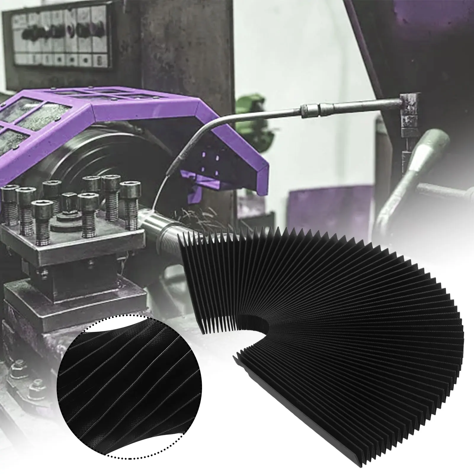 

Milling-Machine Flexible Protective Flat Accordion Bellows-Cover For CNC Tool Organ Guard Rail Dust Shield-Lead Screw Protection