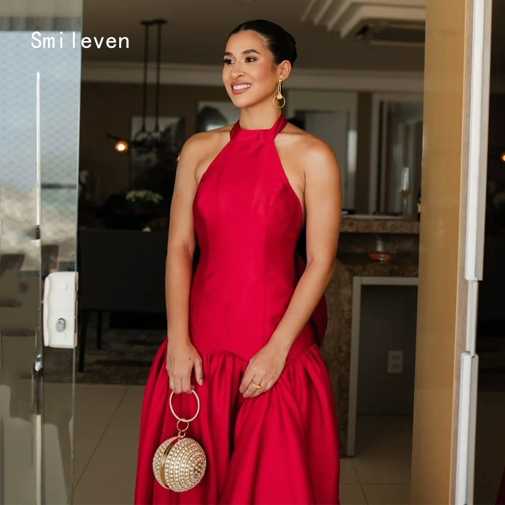 

Smileven Luxury Bow A Line Prom Dress Off The Shoulder Party Gowns Noval Waist Cinching Formal Occassion Dress Customized 2026