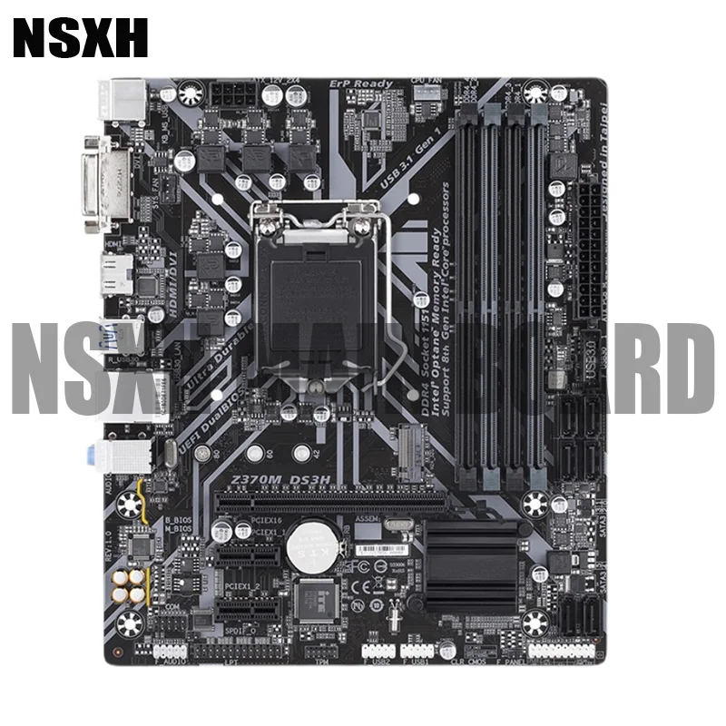 

Original Z370M DS3H Motherboard 64GB LGA 1151 DDR4 Micro ATX Mainboard 100% Tested Fully Work