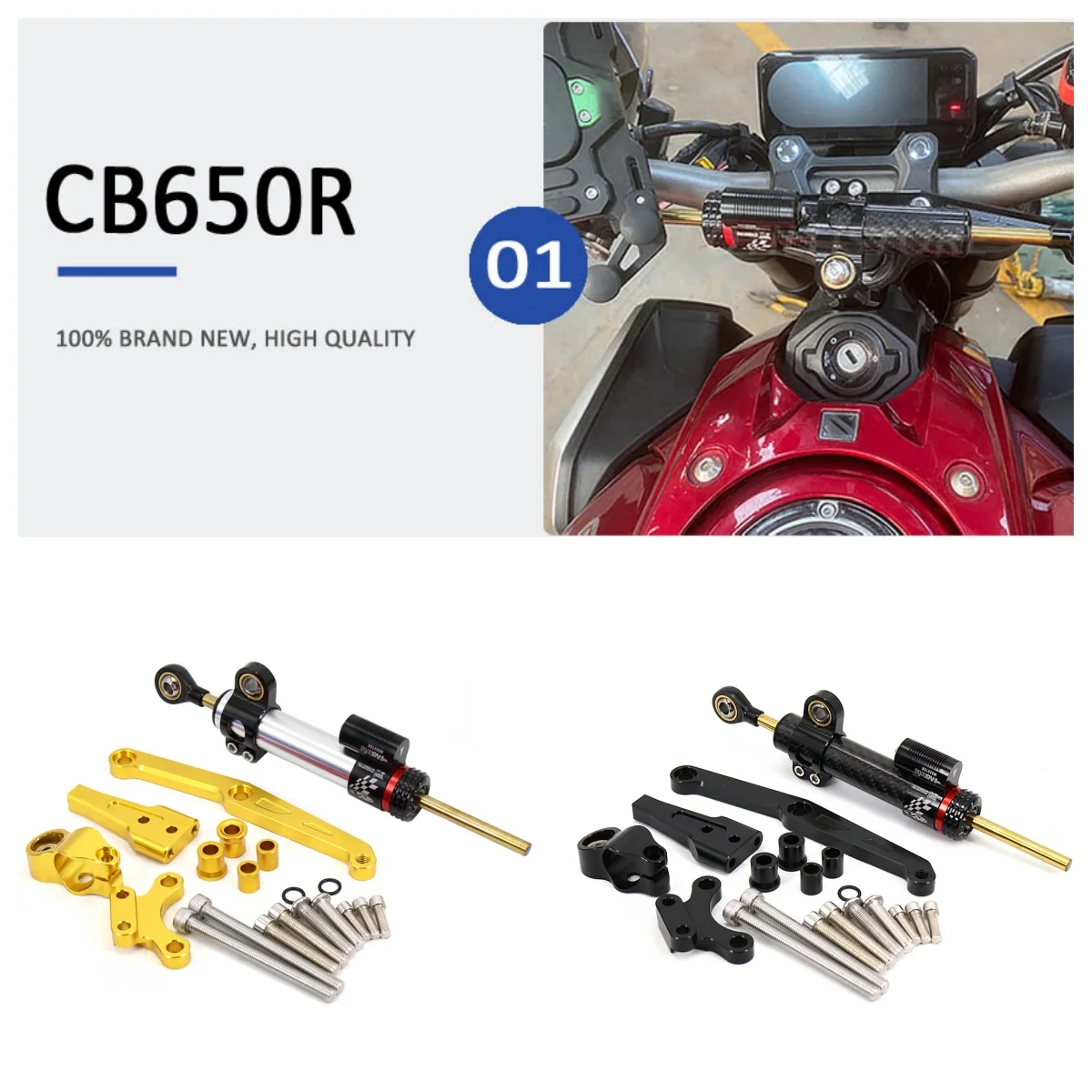 

For Honda CB650R CB 650R CB 650R 2018-2021 New Motorcycle CNC Aluminum Steering Stabilizer Adjustable Damper Bracket Mount Kit