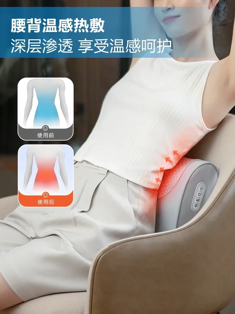 Neck Massager Neck Massager Massage Pillow Cushion Waist Back Whole Body Kneading Hot Compress Gift