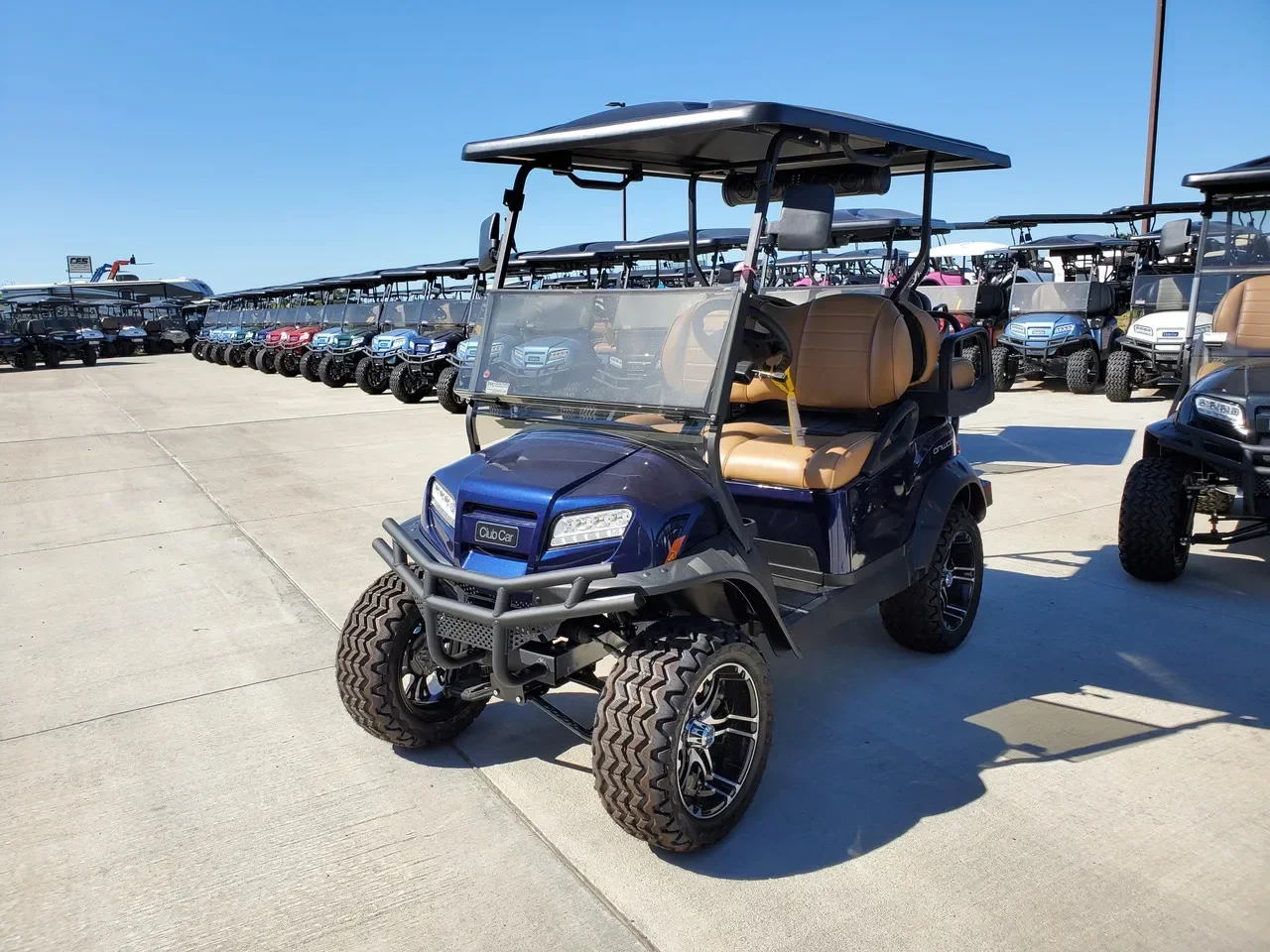 FRESH NEW IN STOCK 2023 Clb Car Onward 4 Pass LIFTED Lithium Ion Golf Cart, Metallic Onyx Blue