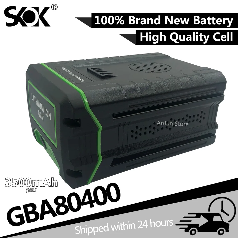 3.5Ah 80V 240Wh Lithium Battery for GBA80200 GBA80250 GBA80400 Battery etc,Compatible with Greenworks 80V Cordless Power Tools